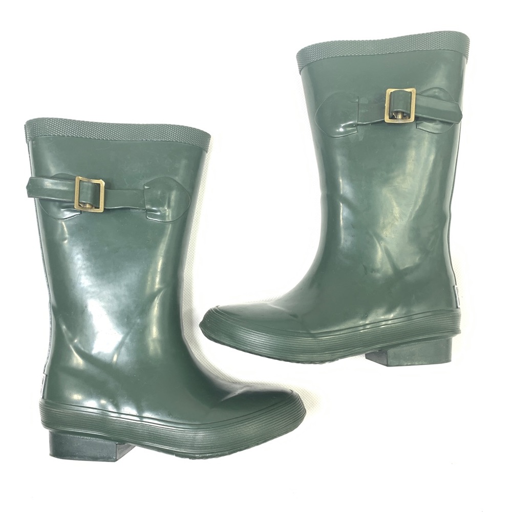 L.L. BEAN Wellie Kids Green Rain Boots